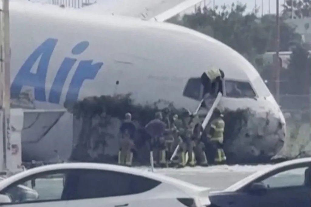 Amazon cargo jet catches fire, crashes at Miami airport