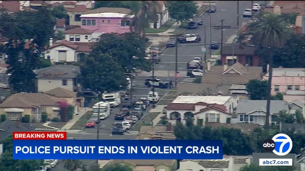 Chase suspect crashes into multiple cars, flips one in South LA