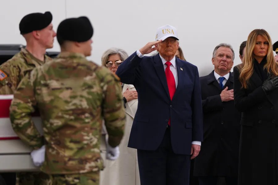 Trump Attends Dignified Transfer of Soldiers Killed in Iran Strikes