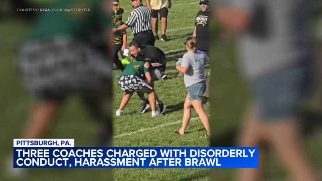 3 youth football coaches charged after on-field brawl
