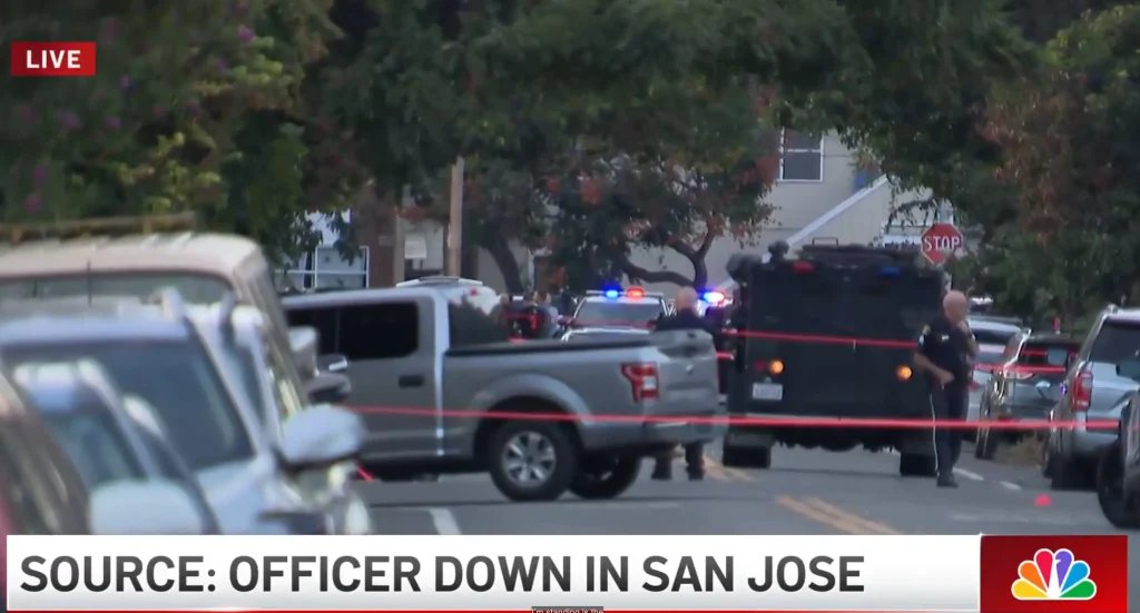 San Jose cop shot, suspect’s whereabouts unknown