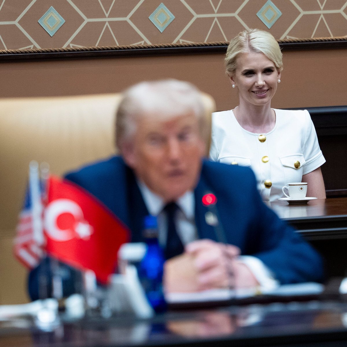 Trump's Unusual Walk Sparks Speculation on Natalie Harp's Role