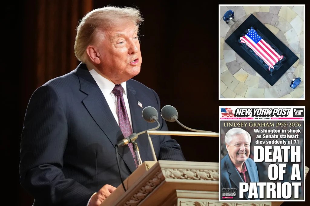 Trump Reveals Graham’s Phone Number Again at Funeral