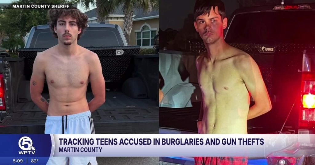 Teens Arrested in Martin County Gun Theft Spree