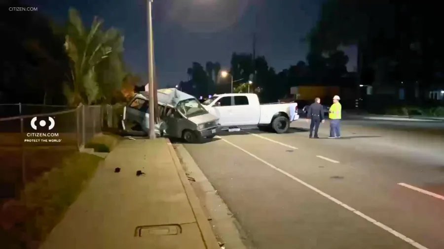 Driver abandons car, flees on foot after crash