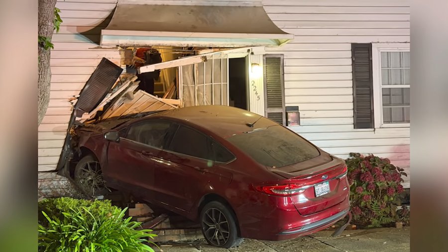 Car crashes through front door of home at 2:30 a.m.