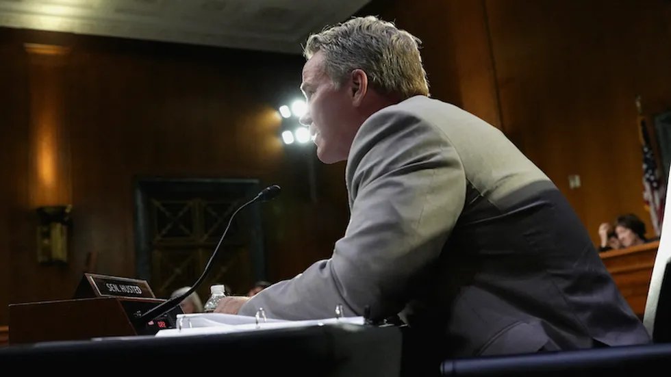 Senator denies role in ad exploiting dead children