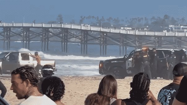 Driver Crashes Truck Onto California Beach During Wild Chase