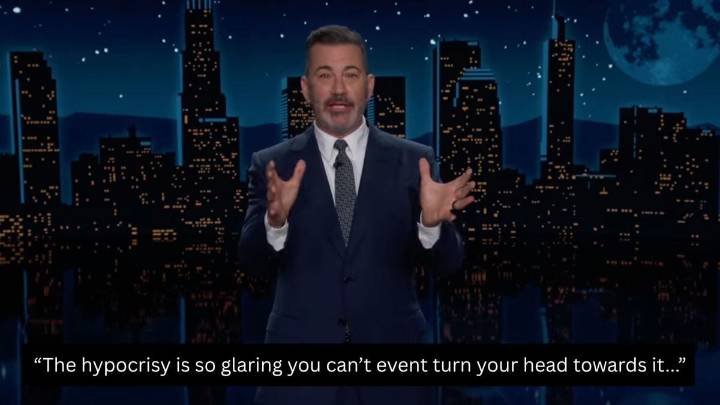 Jimmy Kimmel calls out Foxs reaction to a joke from him versus one from Trump