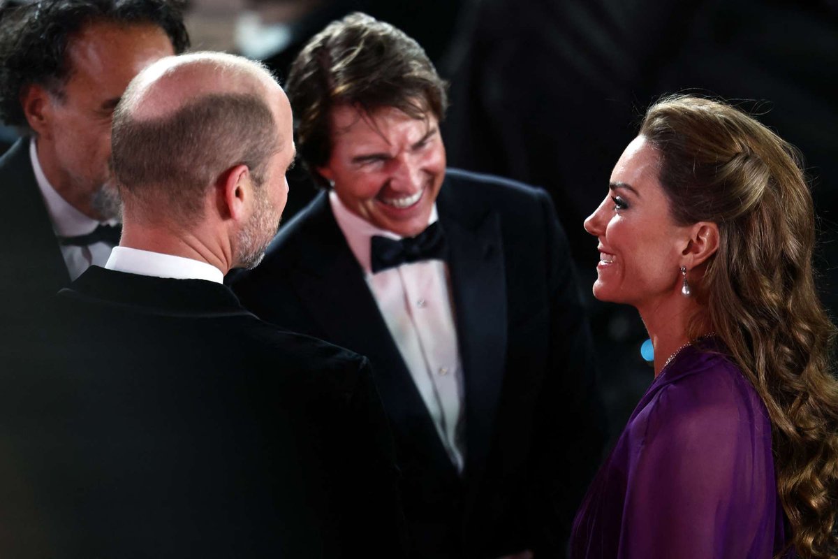 William and Kate greet Tom Cruise at Digger film premier