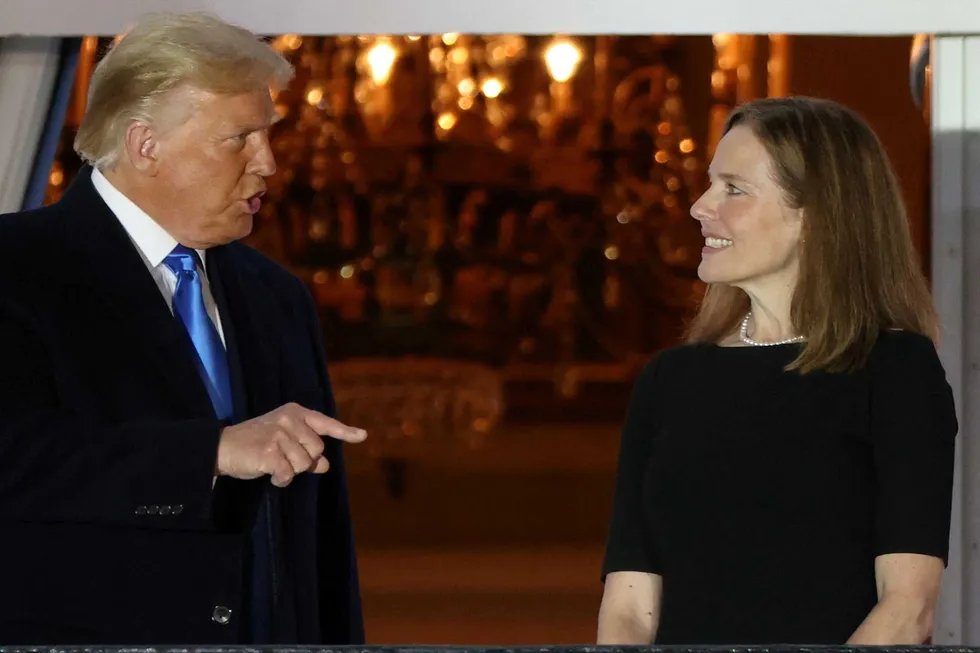 Trump Attacks Amy Coney Barrett Over Voting Record