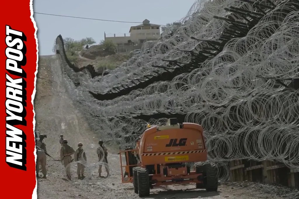 Marines Add Razor Wire to Arizona Border Wall