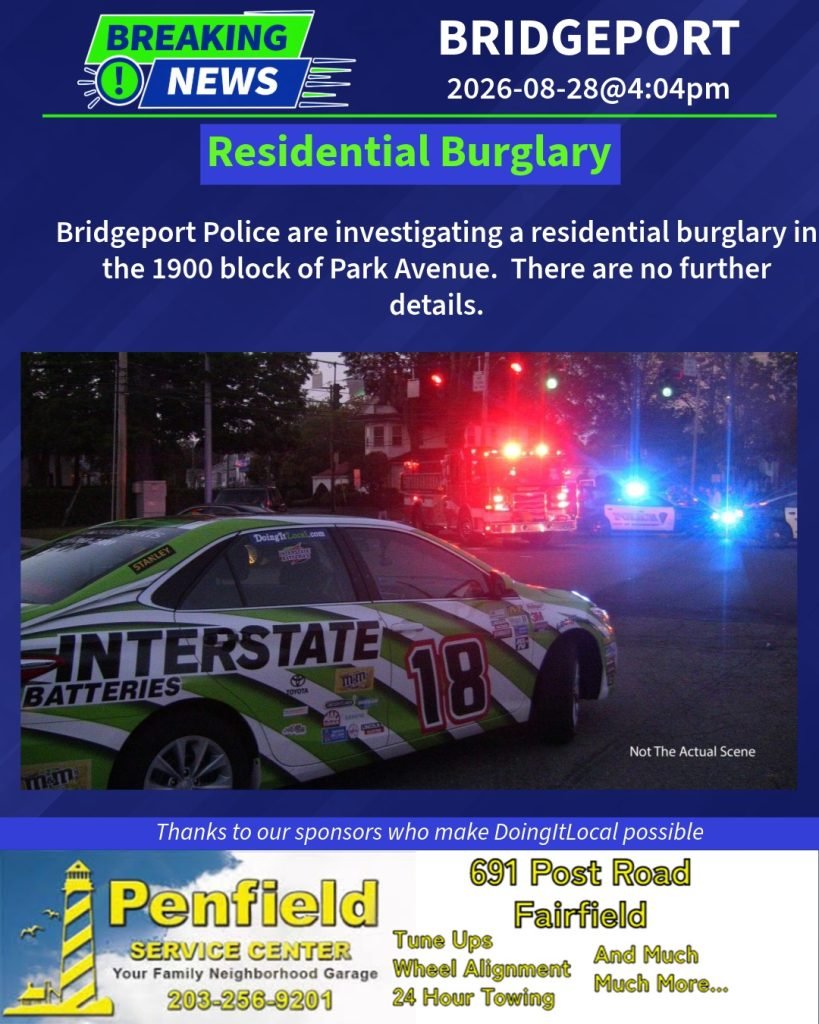 Bridgeport Home Burglarized on Park Avenue