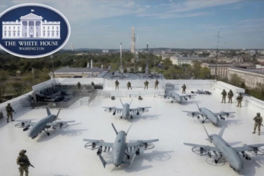 Trump Posts Drone Port Images as Court Blocks Ballroom