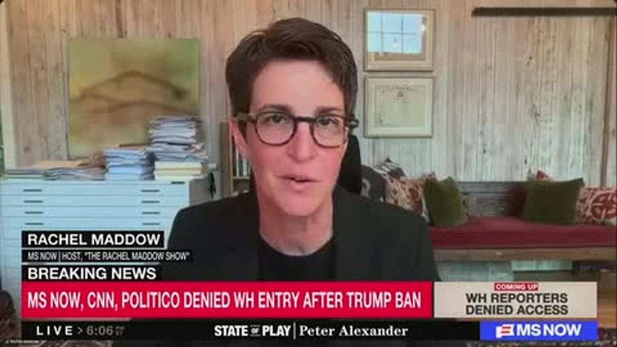 Rachel Maddow Vents Trump's Press Ban Proves He Admires 'Authoritarian Leadership' of China
