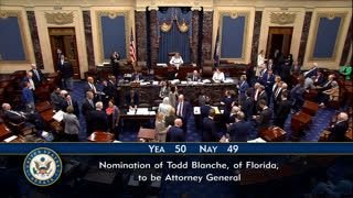 Senate Confirms Todd Blanche as Attorney General 50-49