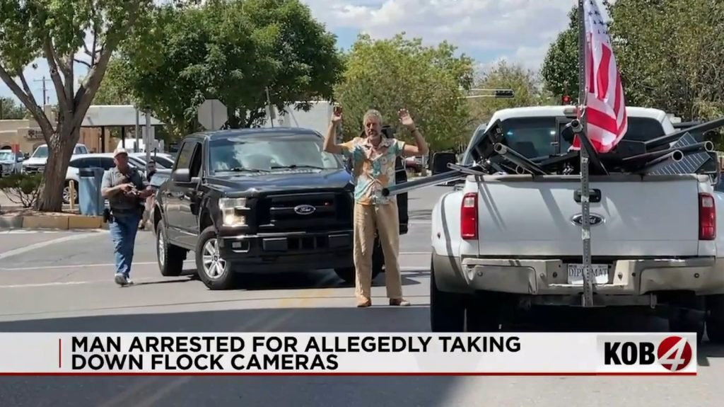 Man arrested for ripping out Flock cameras