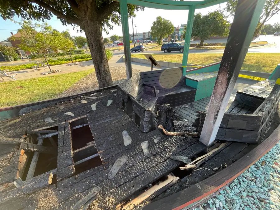 Memorial boat torched in OKC Asian District