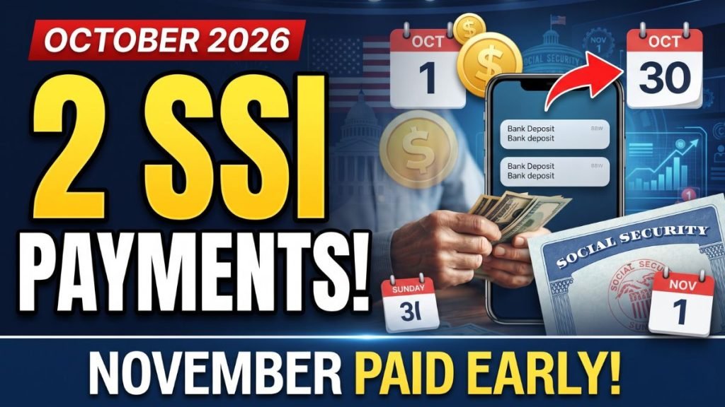 SSI Beneficiaries to Receive October and November Payments Early in 2026