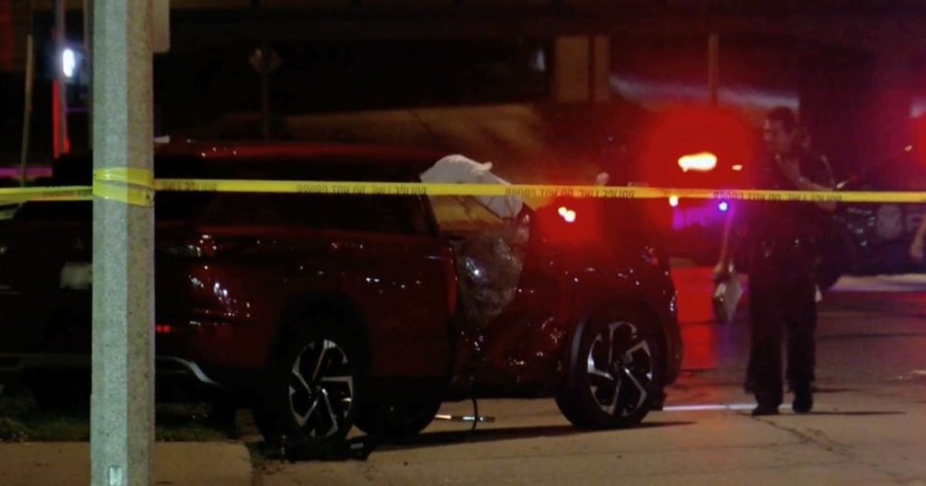 Stolen car crashes, bursts into flames on NW Milwaukee