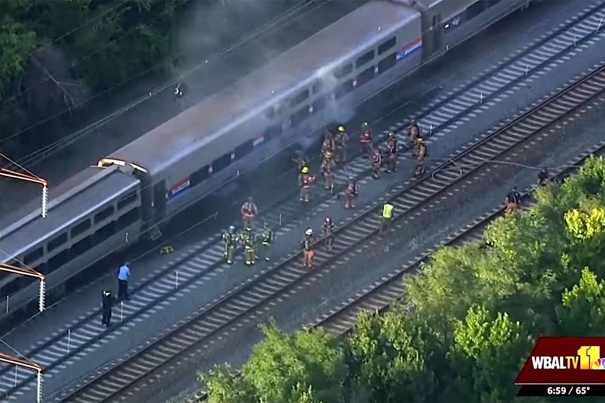 Dozens Evacuated and At Least 2 Injured After Amtrak Train Catches on Fire