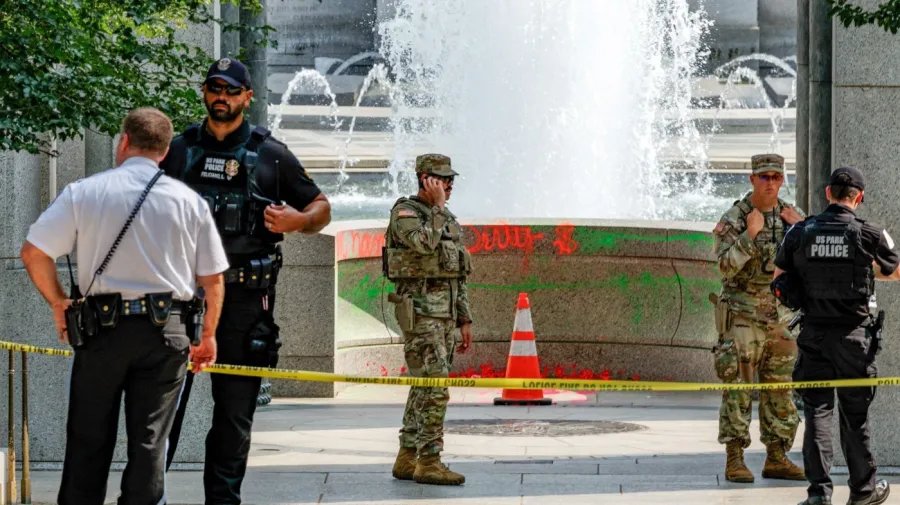 Woman admits spray-painting WWII Memorial for attention