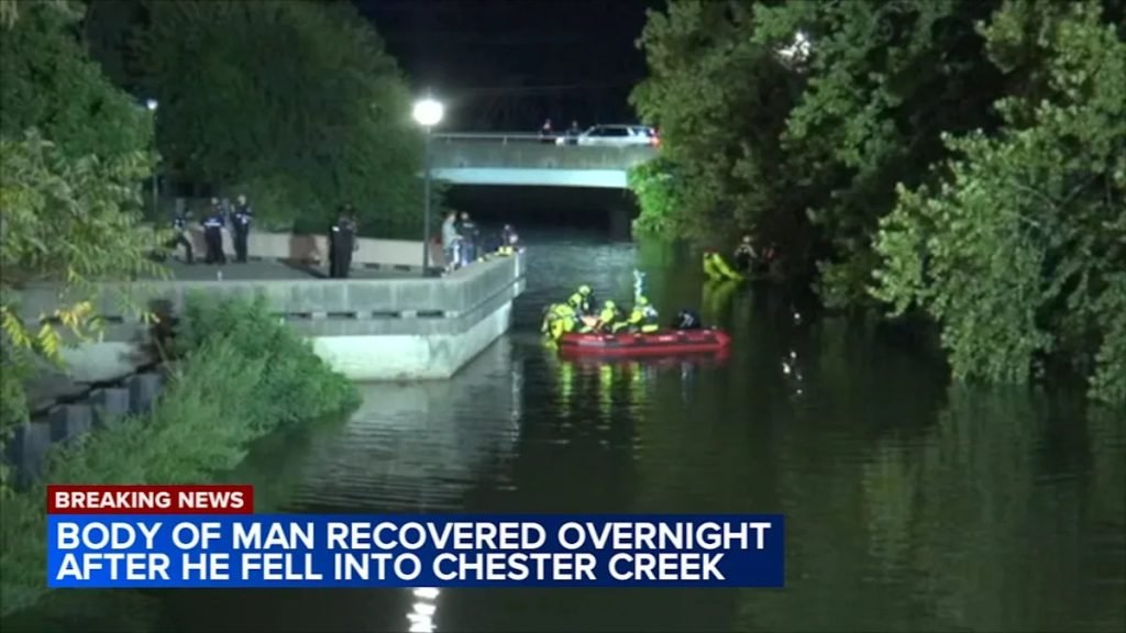 Man fell into Chester Creek while charging phone