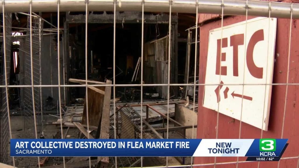 Fire destroys artist studio at Sacramento flea market